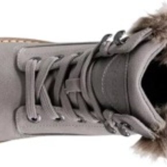 Lugz Women's Flirt Hi Fur Classic 6-in Chukka Fashion Boot Combat Grey Size 6 - Picture 4 of 5